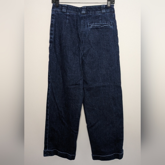 Theory Structured Denim Straight Cuff Pant - Picture 3 of 13